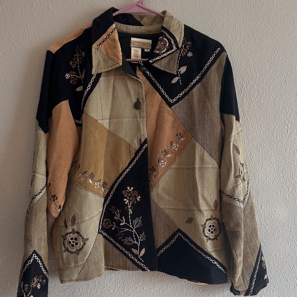 Vintage blocked light weight jacket
